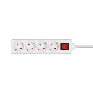 Bloco Quadruplo C/Inter. 4x2P+T C/Cabo 3G1.5mm – 3Mt