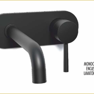 Monocomando de Encastre para Lavatório Print Preto – AFJ