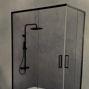 WE-03 PRETO – Resguardo de Chuveiro Angular 170×90 PAULISANI